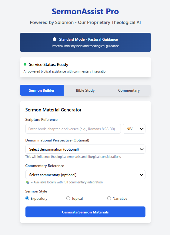 SermonAssist Pro Dashboard Preview
